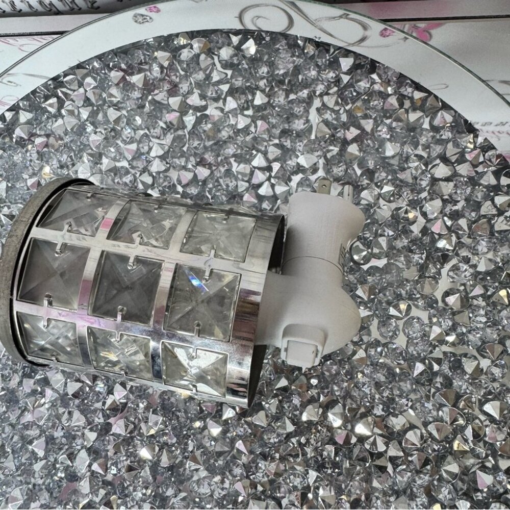 3 Scent wax warmer plug in wall diamond bling crystal Silver Crystal Wall Sconce